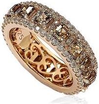 Suzy Levian Brown & White Cubic Zirconia Eternity Band Ring at Nordstrom Rack, Size 8.5