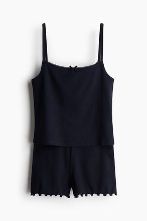 H&M 2-teiliges Set aus geripptem Jersey - Blue