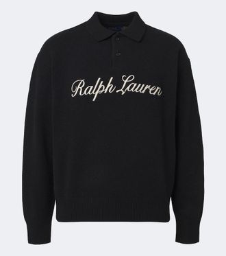 Polo Ralph Lauren Pullover polo in lana e alpaca con logo