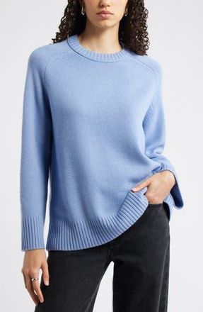 Nordstrom Crewneck Wool & Cashmere Sweater in Blue Bel Air at Nordstrom Rack, Size Large