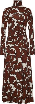 Cara Cara floral-print turtleneck dress - Brown
