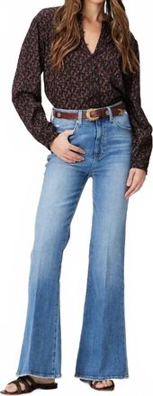 Paige Charlie Flare Jeans In Gabriella Distressed