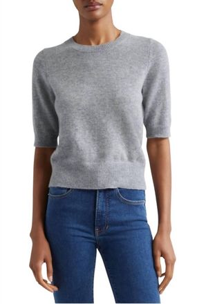 Veronica Beard Shana Cashmere Sweater In Heather Grey