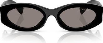 Miu Miu 0mu 11ws Elongated Oval Frame Sunglasses