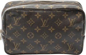 Louis Vuitton Brown Monogram Canvas Toiletry Pouch Pm (Authentic Pre-Loved)