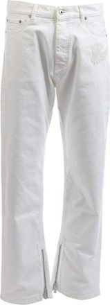 Off-white Off White Heren Skate Logo Zip Detail 90s Jeans (Wit)