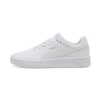 Puma Womens Court Lally Sneaker, White White Cool Light Gray, 7.5 UK
