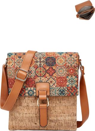 Generic Cork Crossbody Bag for Women Bohemian Style Vintage Shoulder Handbag Hobo Satchel Purse, D-4
