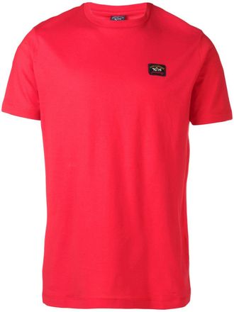 Paul & Shark logo patch T-shirt - men - Cotton - S - Red
