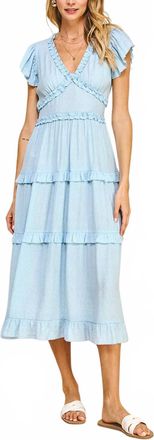 Pinch Design Laurel Midi Dress In Sky