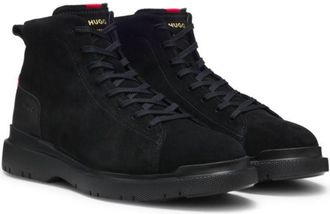HUGO BOSS Suede ankle boots with leather trim