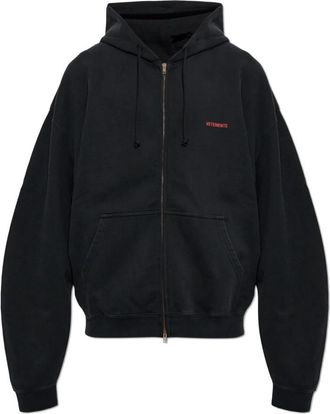 VETEMENTS Hoodie - Heren - Vesten met rits - Zwart - L - Katoen - Hoodies & sweatvesten