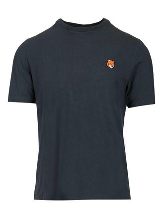 Maison Kitsuné With Fox Head Embroidery T-Shirt Nero-Uomo