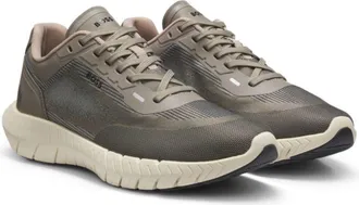 BOSS MOTION lace-up sneakers in woven jacquard