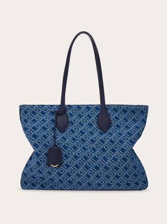 Ferragamo Women Ferragamo Monogram star-shaped tote bag (L) Blue