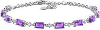 Delmar African Amethyst & White Topaz Bracelet in Purple at Nordstrom Rack
