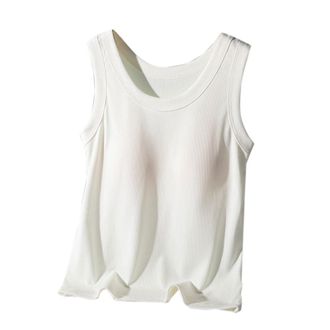 Generic Lightweight Tank Tops Womens Camisole Vest Shirt Tank Top For Women Sleeveless Tops With In Bras Shelf Bra Padded Shirt 2024 Casual Tanks Loose Fit Co