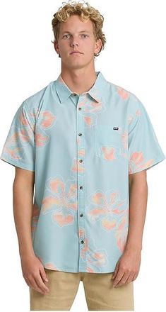 Billabong Sundays Lounge Short Sleeve Mens T Shirt Corydalis Blue : SM, Modal/Polyester