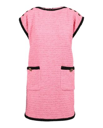 Gucci Womens Cotton-Blend Tweed Dress - Pink - Size IT 38 (Womens)