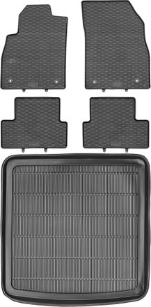 OEM Chevrolet Cruze Kombi De 2012 Set - Alfombrillas De Goma Para Coche + Alfombrilla Para Maletero