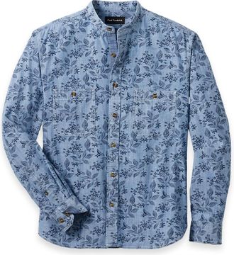 Paul Fredrick Denim Botanical Utility Shirt