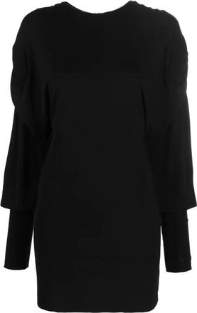The Attico Korte Jurk - Dames - Korte kleedjes - Zwart - S - Rayon - Kleedjes