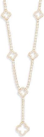 Eye Candy Los Angeles Zamira Cubic Zirconia Quatrefoil Station Y-Necklace in Gold at Nordstrom Rack