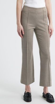 Rag & Bone Irina Ponte Kick Flare Pants in Brown Grid at Nordstrom, Size Xx-Small
