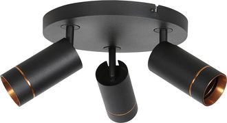 Steinhauer Foco - Negro - Downlume - Metal - &Oslash; 30cm - Gu10 - 4859zw