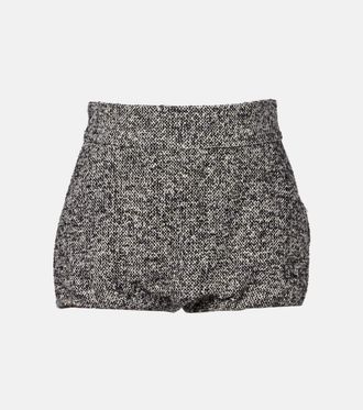 Dolce & Gabbana Wool and silk-blend high-rise shorts