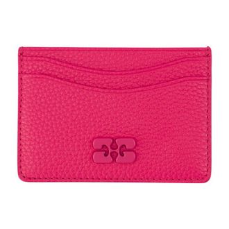 Ganni Womens Bou Card Case Pink Synthetic Cases