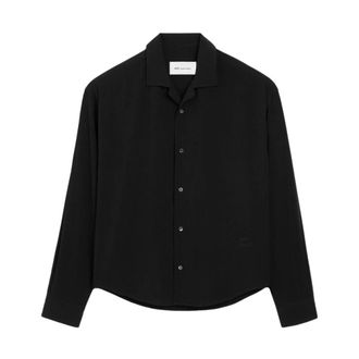 Ami Casual Shirts, male, Black, Size: XL Boxy Embroidered Shirt