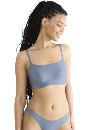 sloggi B&uuml;gelloser BH SLOGGI ZERO Feel 2.0, Damen, Gr. XL, N-Gr, chambray, Single Jersey, Obermaterial: 76% Polyamid, 24% Elasthan, normal, BHs B&uuml;gelloser BH,