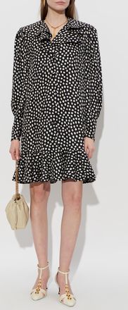 Chlo&eacute; Silk Polka Dot Dress, Womens, Black
