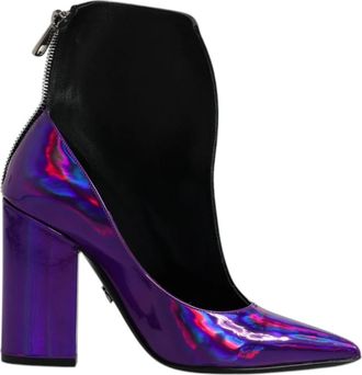 Dolce & Gabbana Puntige Enkellaarsjes - Dames - Laarzen met Hak - Veelkleurig - 36 EU - Leer - Schoenen