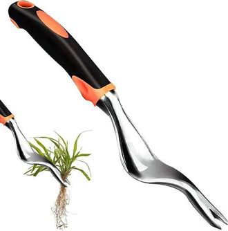 No Brand Desmalezador - Herramientas De Jardiner&iacute;a - Desmalezado Manual - Horquilla Para Ra&iacute;z De Diente De Le&oacute;n De 29 Cm - Cortador De Ra&iacute;ces Profundo - Naranj