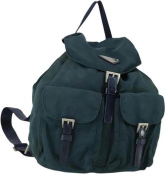 Prada Pre-owned Backpacks, female, Green, Size: ONE SIZE Pre-owned Vintage Backpack