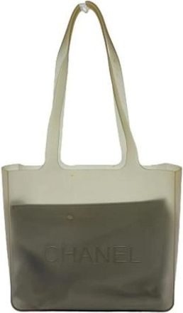Chanel Pre-owned Vintage Rubber Tote Bag - Dames - Vintage Shopper - Grijs - ONE Size - Vintage