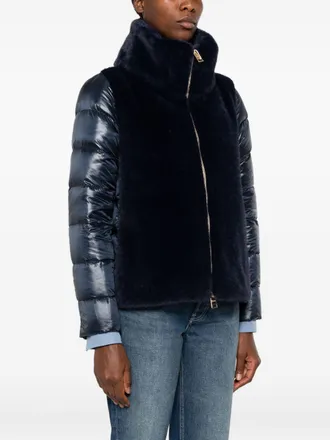 Herno Faux-Fur Trimmed Quilted Down Jacket - Black