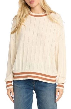 Billabong Classic Days Oversize Cotton Blend Sweater in Whitecap at Nordstrom Rack, Size Large