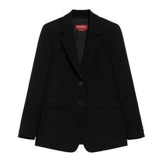 Max Mara Mstbosco Single-Breasted Blazer - Dames - Jassen - Zwart - Maat: M Zijde