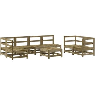 vidaXL 8 Piece Garden Lounge Set Impregnated Wood Pine vidaXL