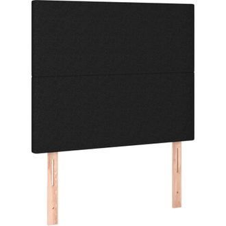 vidaXL Cabeceros 2 Unidades De Tela Negro 100x5x78/88 Cm Vidaxl