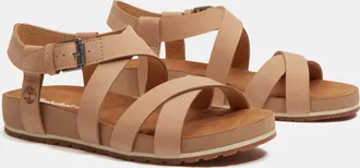 Timberland Womens Malibu Waves Sandals in Tan Leather - Size UK 5
