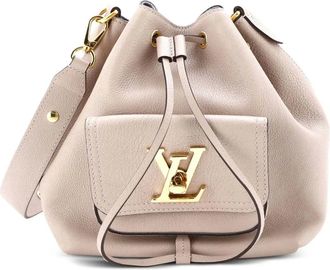 Louis Vuitton Lockme Pocket leren bucket-tas - Beige