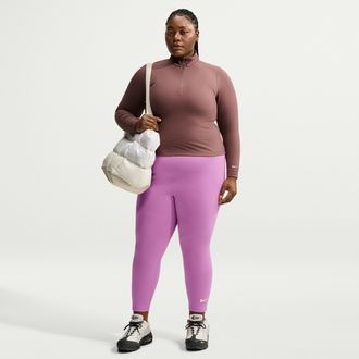 Nike Womens Nike Sportswear Classic High-Waisted 7/8 Leggings (Plus Size) in Purple | FB3095-503
