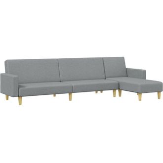 vidaXL Juego De Sof&aacute;s 2 Piezas Tela Gris Claro Vidaxl