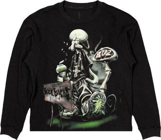Travis Scott Cactus Jack by Travis Scott x Spongebob Rock Bottom Thermal Long-Sleeve Black 01945-10004CJBTSX-BLAC-066