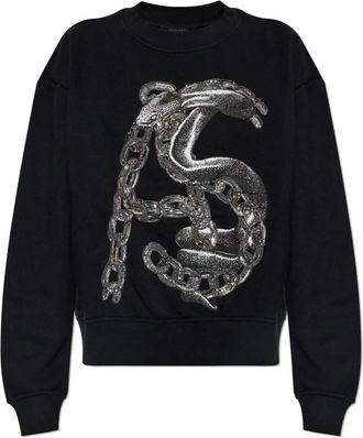 AllSaints Linx Pippa Sweatshirt - Dames - Sweatshirts - Zwart - S - Katoen - Hoodies & sweatvesten