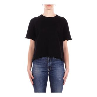 Dondup T-Shirts, female, Black, Size: M T-shirt Logo laterale